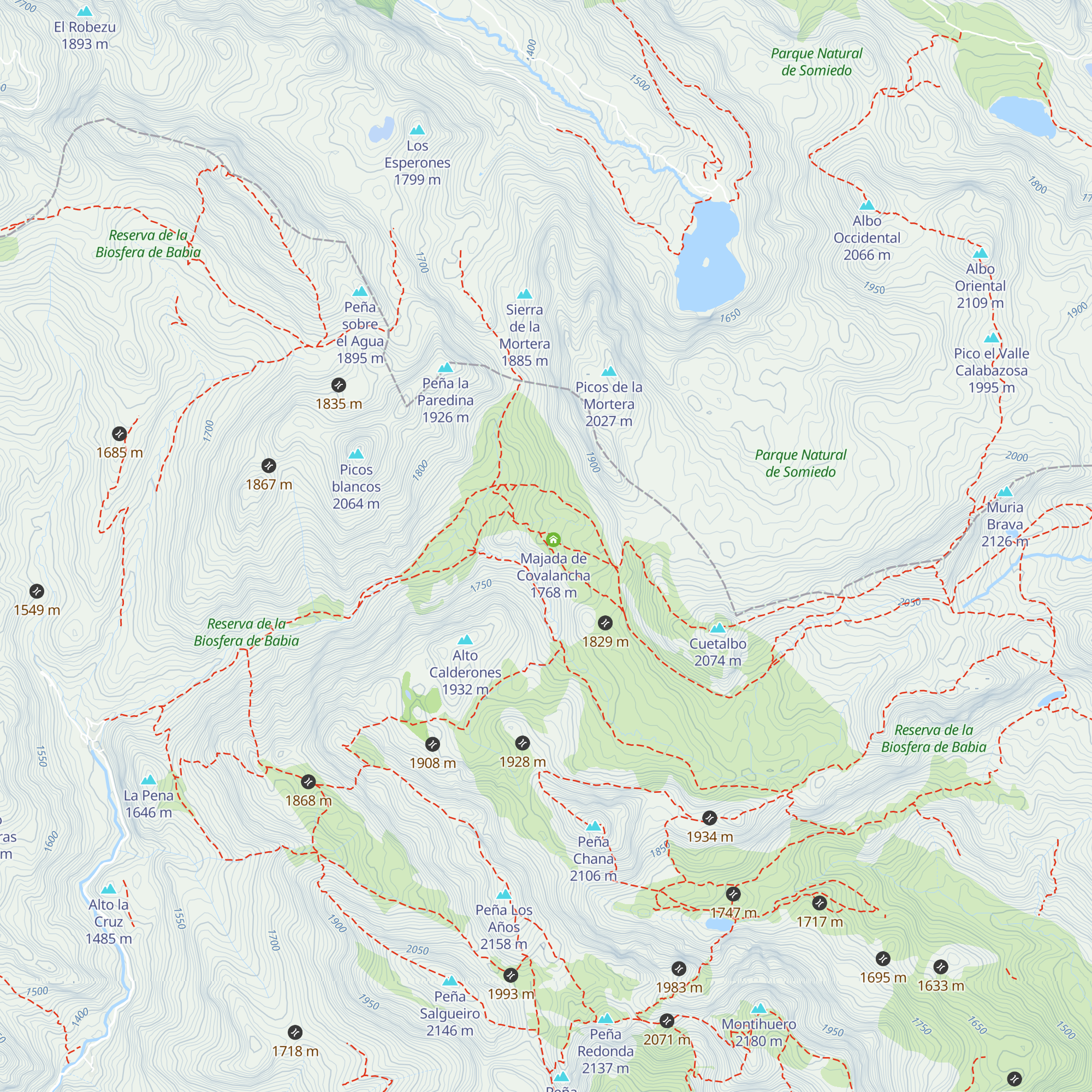 Refugio de Covalancha map