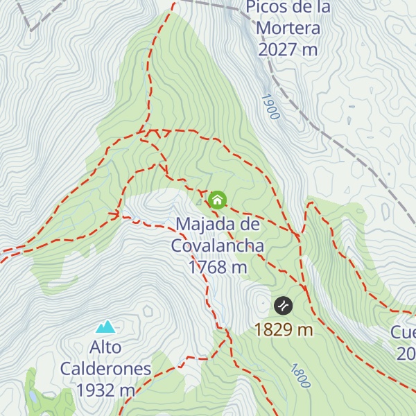 Map of Refugio de Covalancha