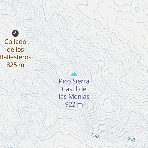 Map of Pico Sierra Castil de las Monjas