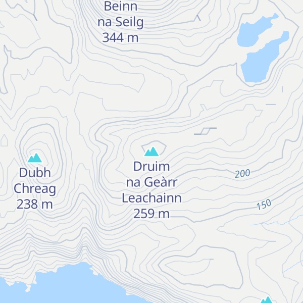 Map of Druim na Geàrr Leachainn