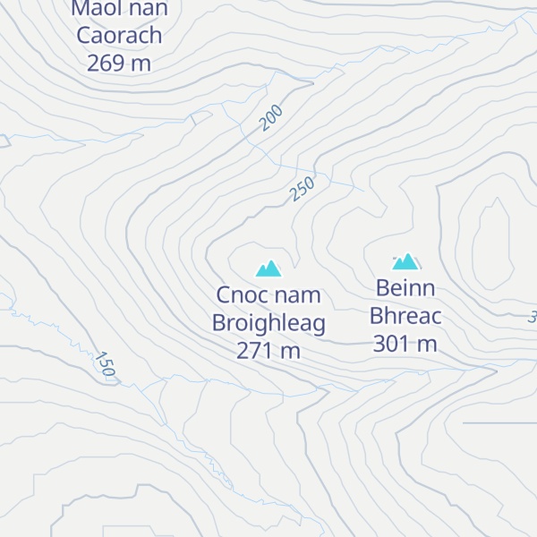 Map of Cnoc nam Broighleag