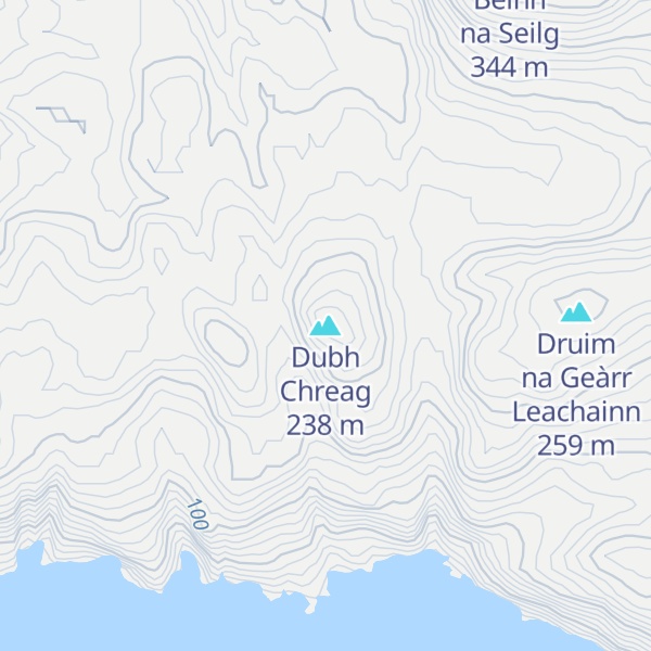 Map of Dubh Chreag