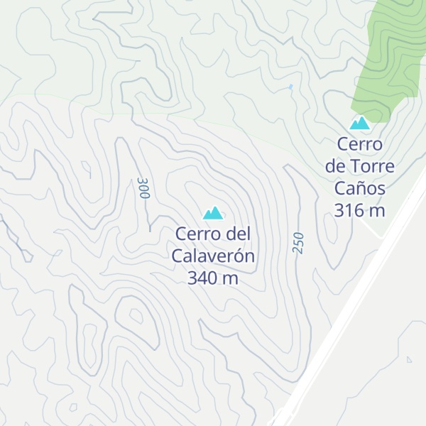 Map of Cerro del Calaverón