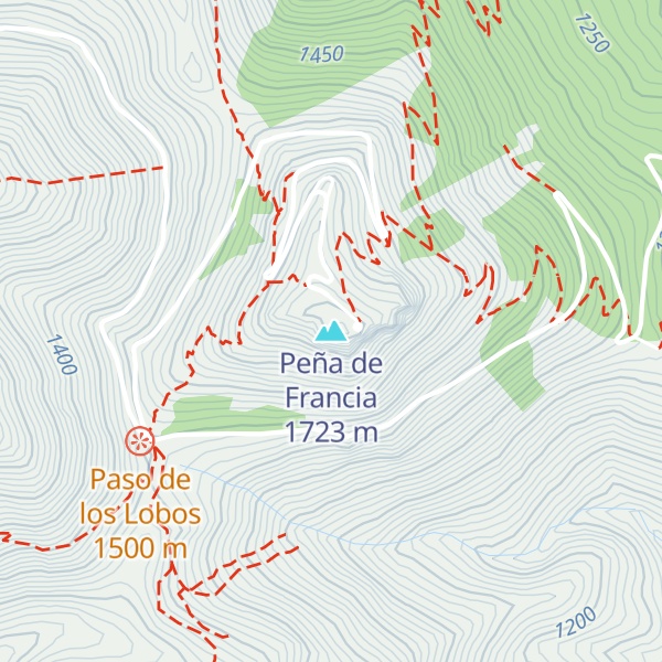 Map of Peña de Francia