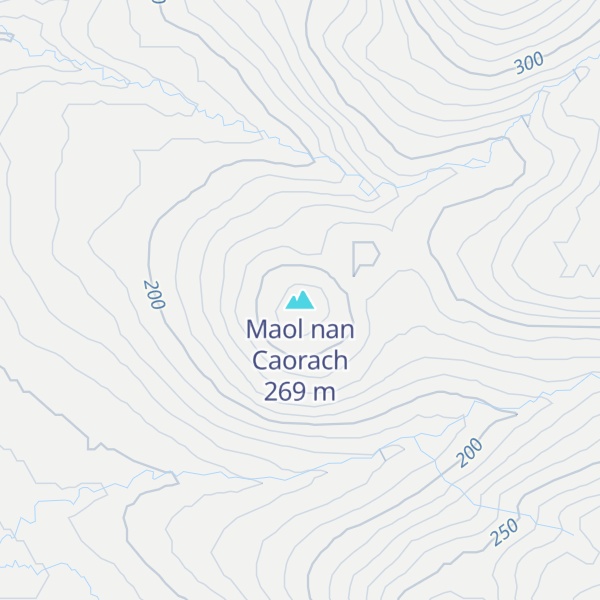 Map of Maol nan Caorach
