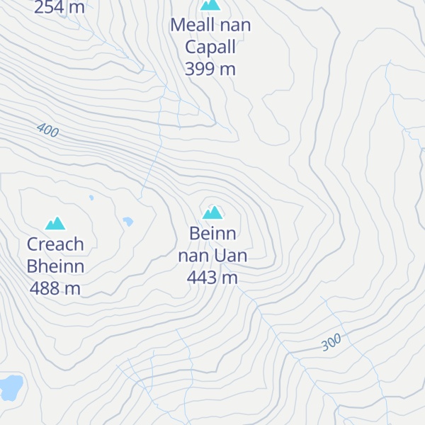 Map of Beinn nan Uan