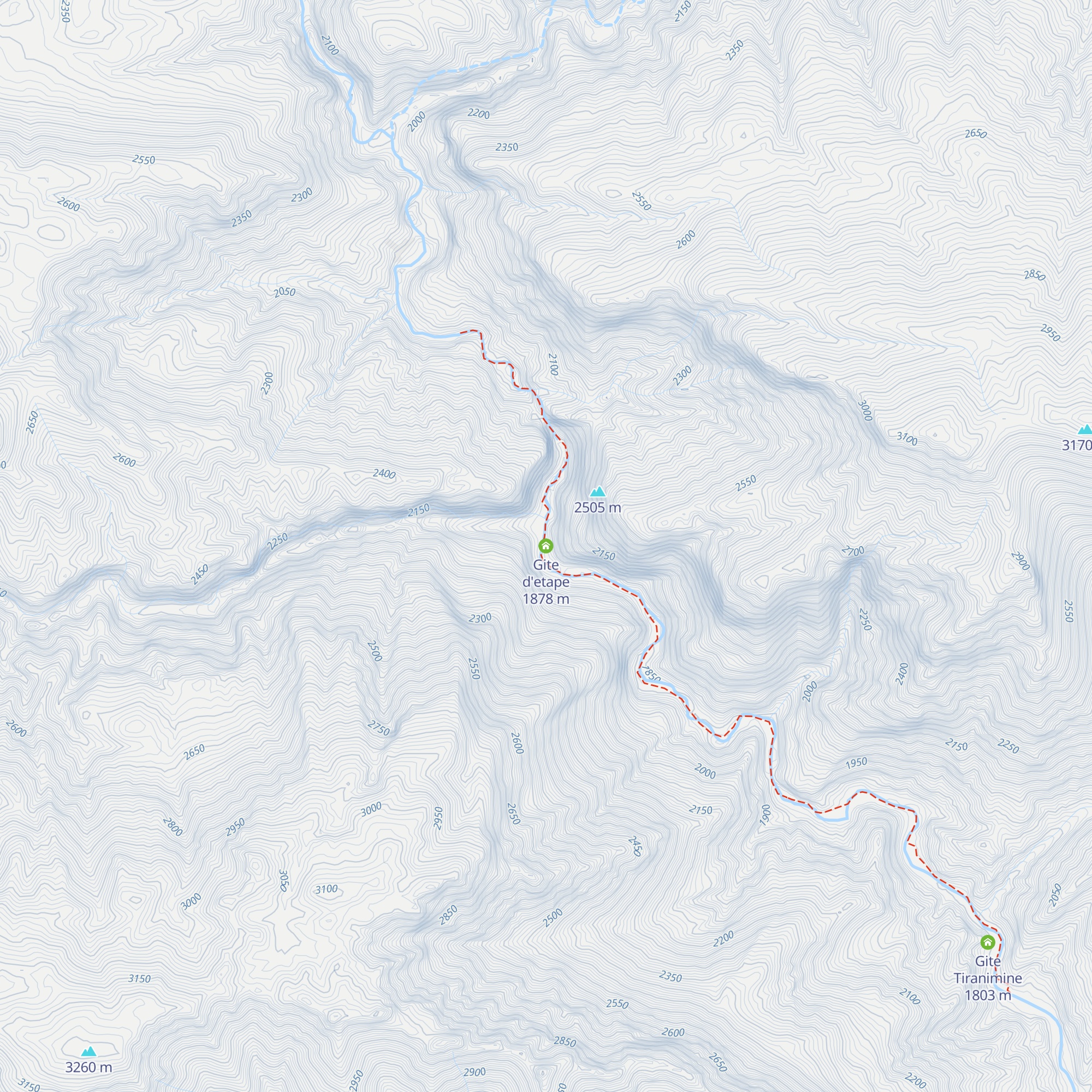 Gite d'etape map