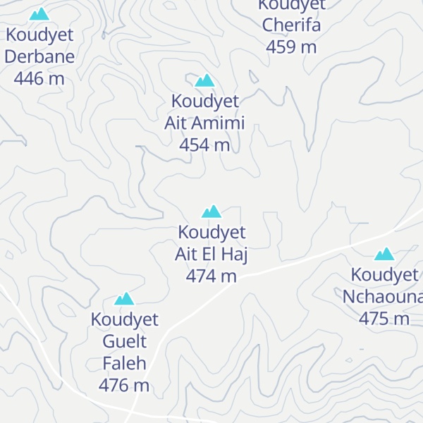 Map of Koudyet Ait El Haj
