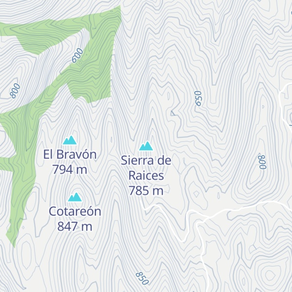 Map of Sierra de Raices