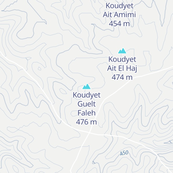 Map of Koudyet Guelt Faleh