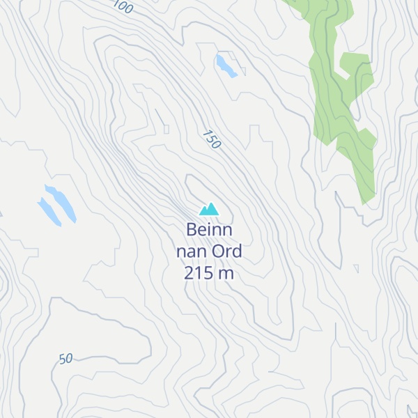 Map of Beinn nan Ord