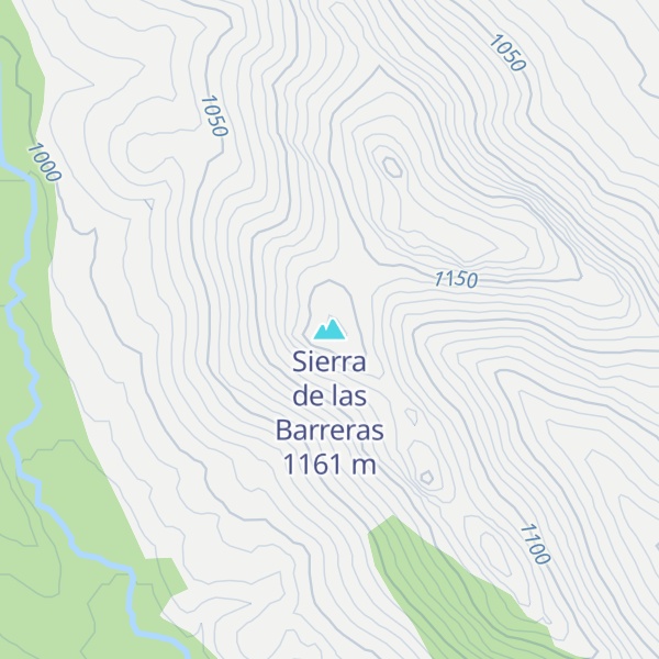 Map of Sierra de las Barreras