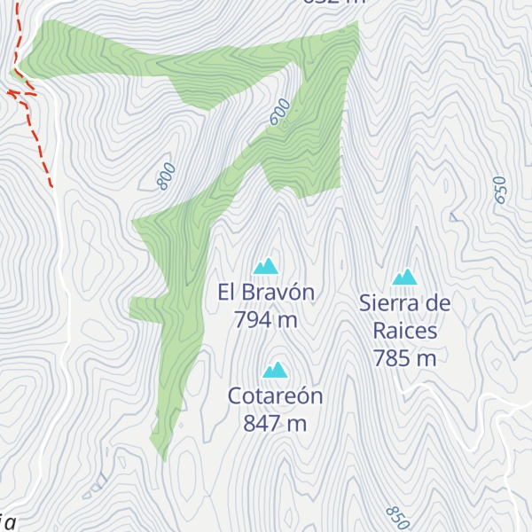 Map of El Bravón