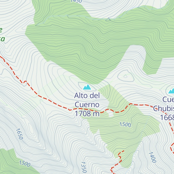 Map of Alto del Cuerno
