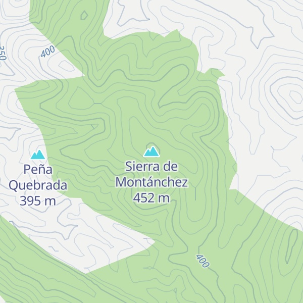 Map of Sierra de Montánchez