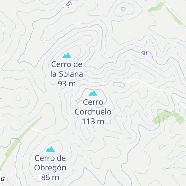 Map of Cerro Corchuelo
