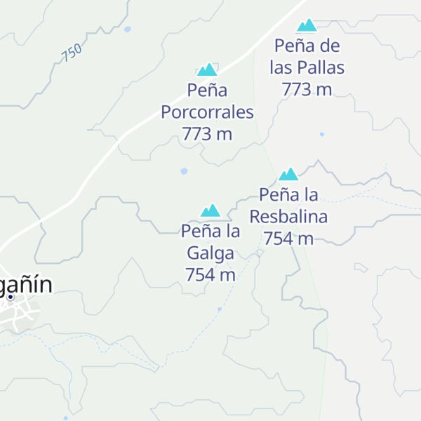 Map of Peña la Galga