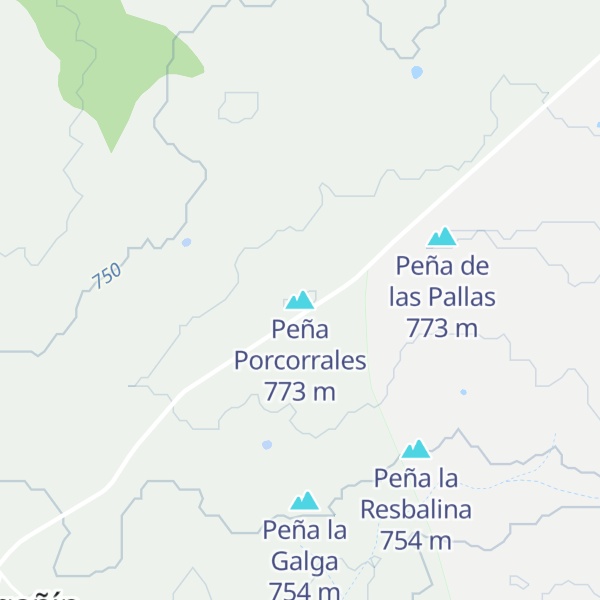Map of Peña Porcorrales