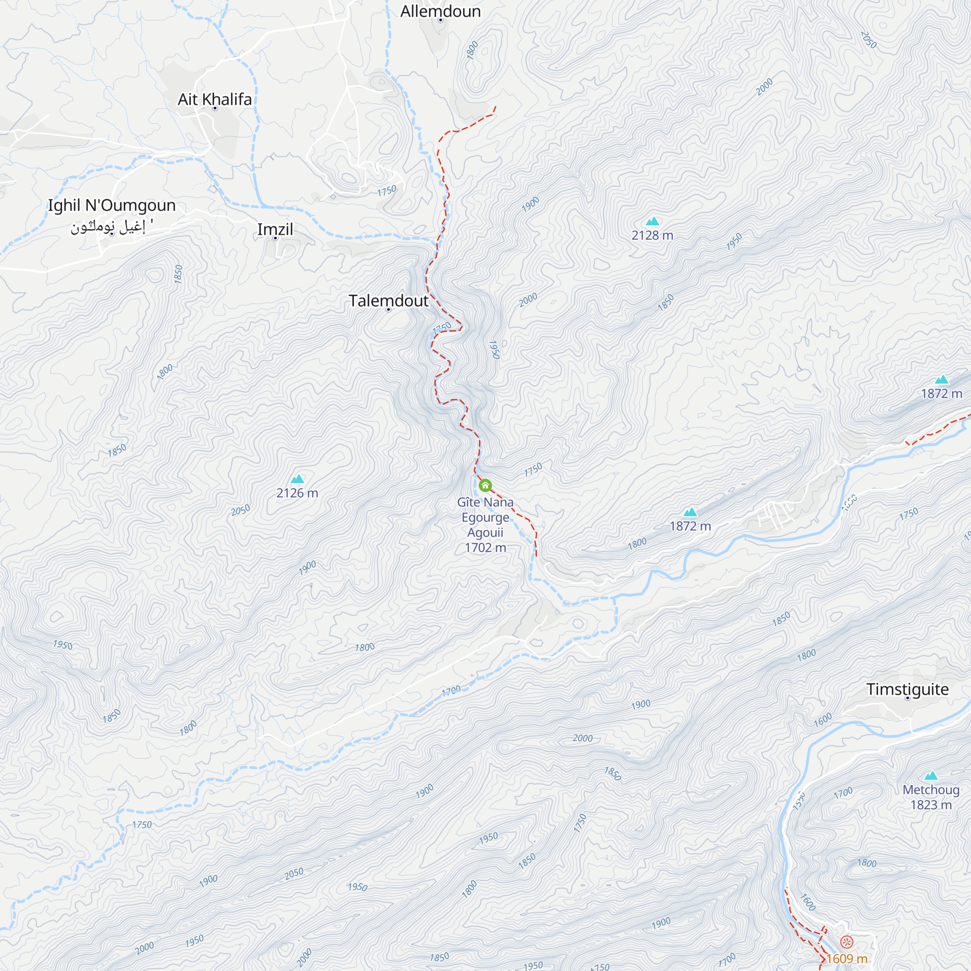 Gîte Nana Egourge Agouii map