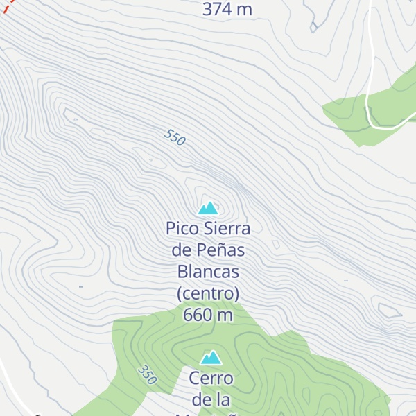 Map of Pico Sierra de Peñas Blancas (centro)