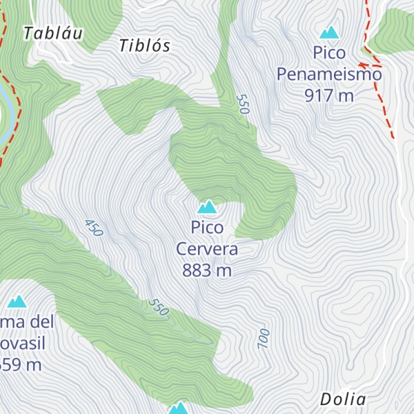 Map of Pico Cervera