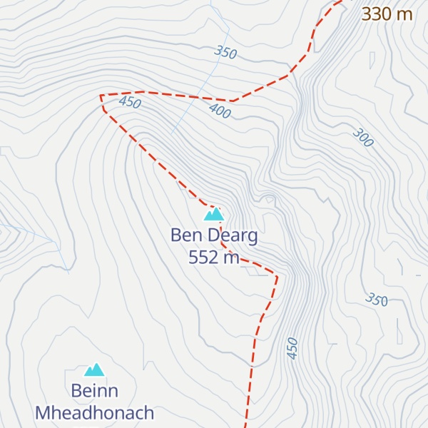 Map of Ben Dearg