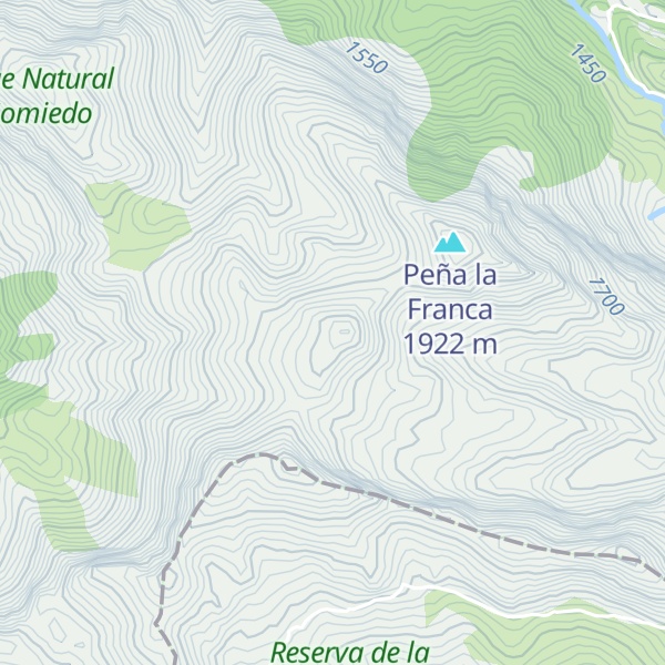 Map of Peña Valdecuélabre