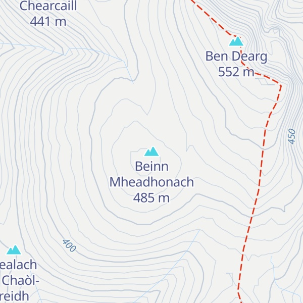 Map of Beinn Mheadhonach