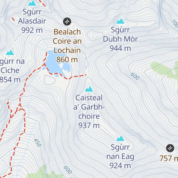 Map of Caisteal a' Garbh-choire