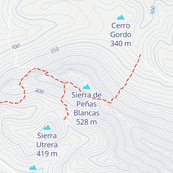Map of Sierra de Peñas Blancas