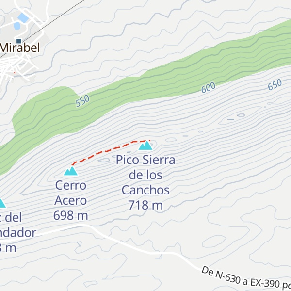 Map of Pico Sierra de los Canchos