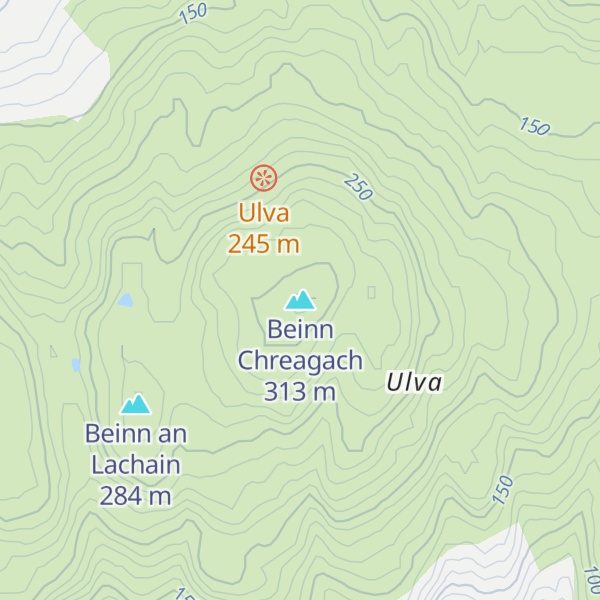 Map of Beinn Chreagach