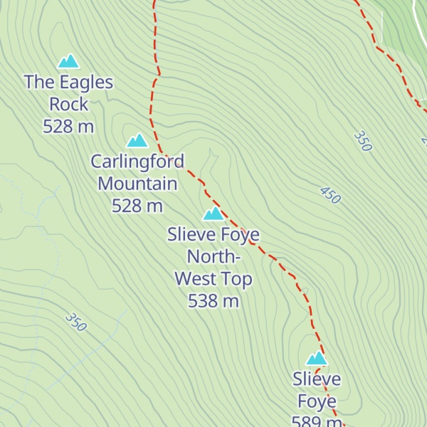 Map of Slieve Foye North-West Top