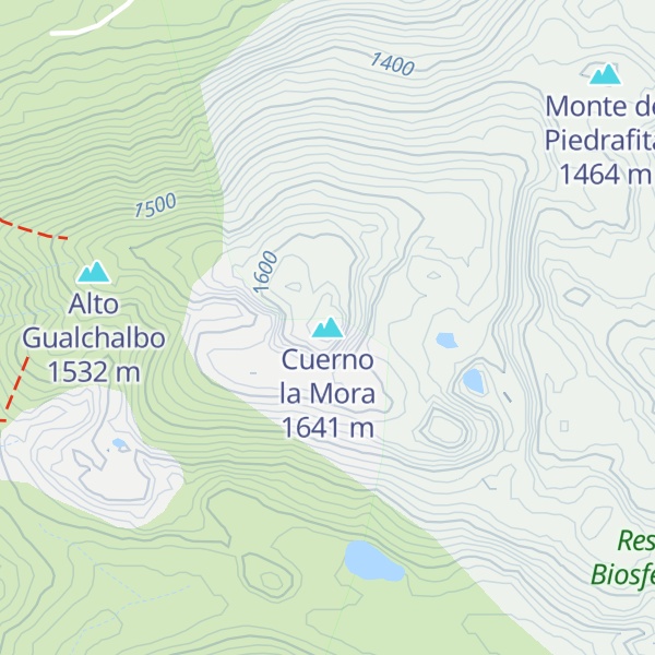 Map of Cuerno la Mora