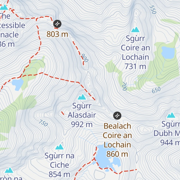 Map of Sgùrr Mhic Choinnich