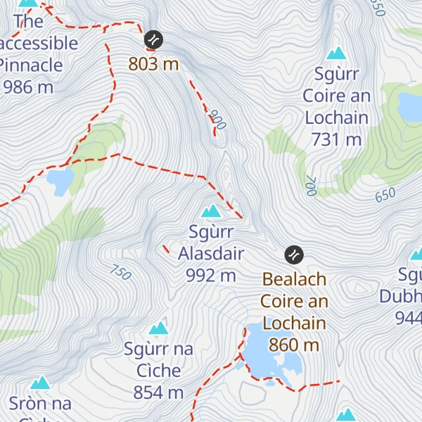 Map of Sgùrr Alasdair