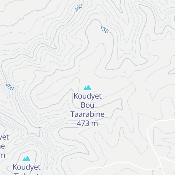 Map of Koudyet Bou Taarabine