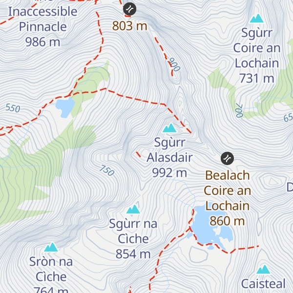 Map of Sgùrr Sgumain
