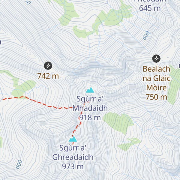 Map of Sgùrr a' Mhadaidh