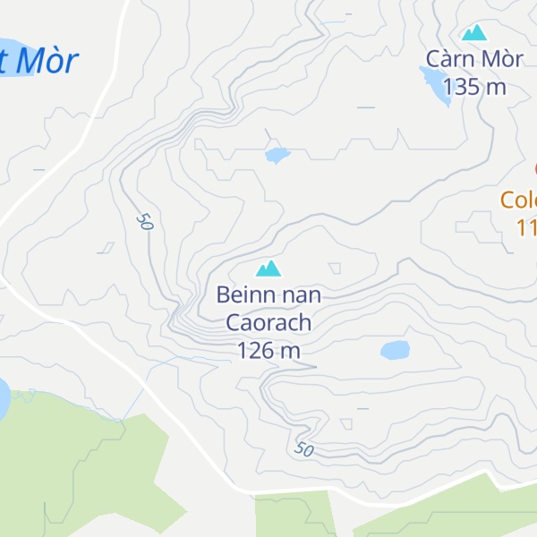 Map of Beinn nan Caorach
