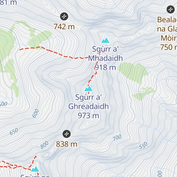 Map of Sgùrr a' Ghreadaidh