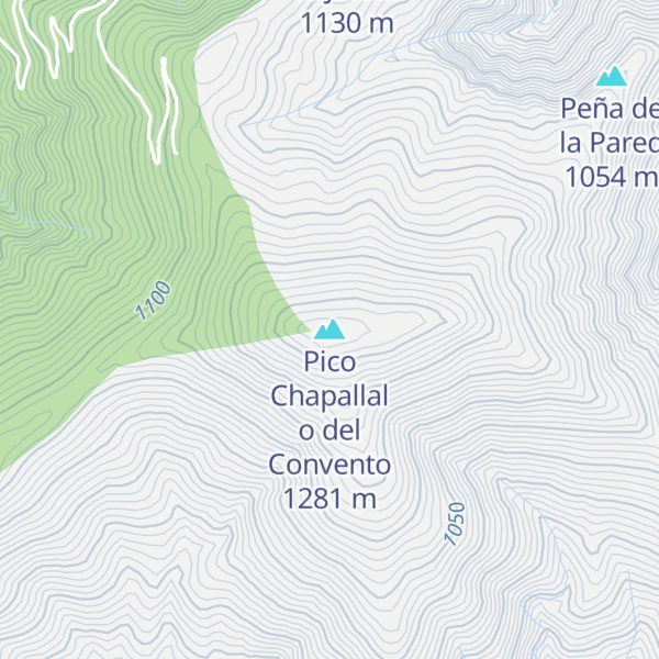 Map of Pico Chapallal o del Convento