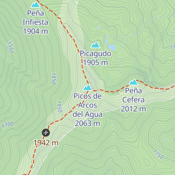 Map of Picos de Arcos del Agua