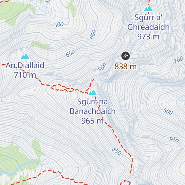 Map of Sgùrr na Banachdaich