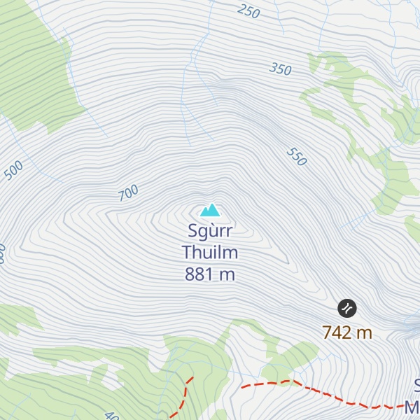 Map of Sgùrr Thuilm