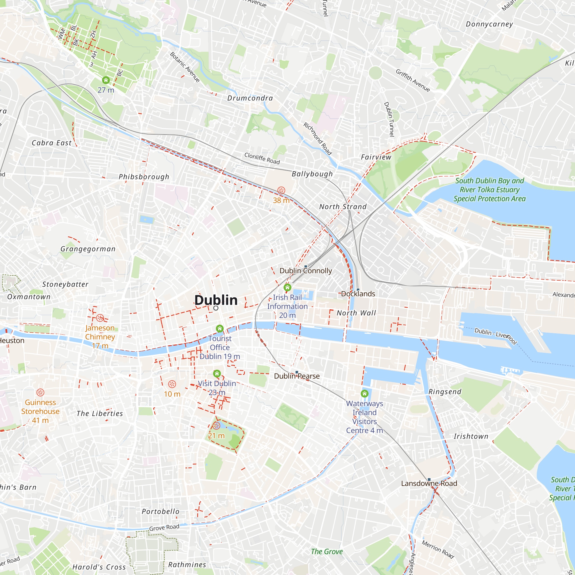 Irish Rail Information map