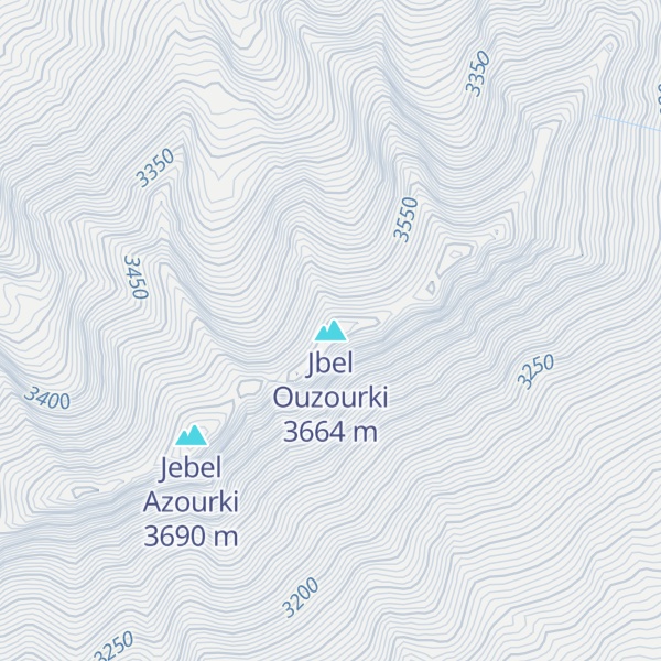 Map of Jbel Ouzourki