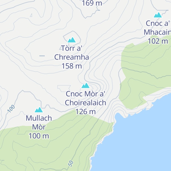 Map of Cnoc Mòr a' Choirealaich