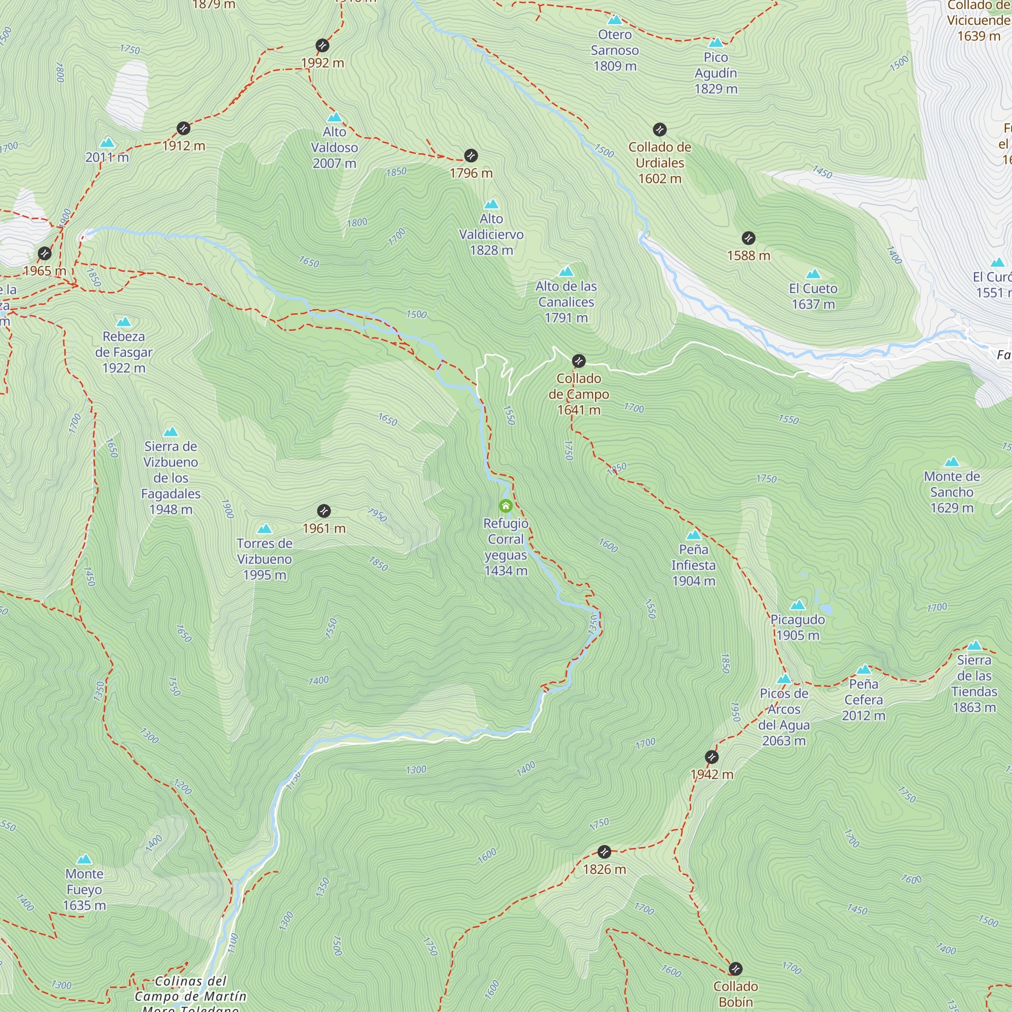 Refugio Corral yeguas map