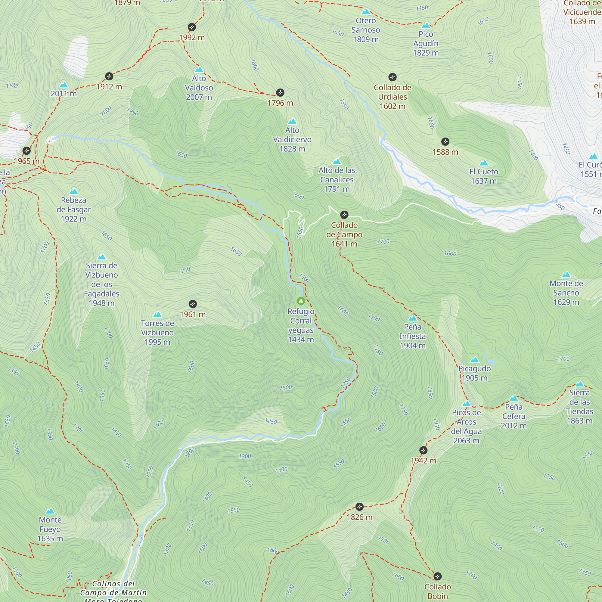 Refugio Corral yeguas map